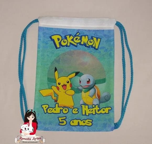 Mochila de Tecido Personalizada Pokemon