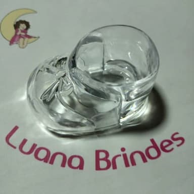 Sapatinho Acrilico Transparente 4cm Pct 5 Unidades