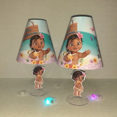 Centro de Mesa Abajur com Led Moana