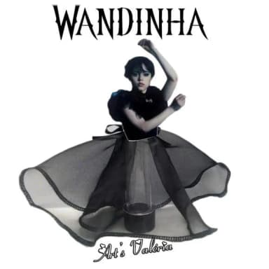 Tubete com Saia Wandinha Addams - Wednesday
