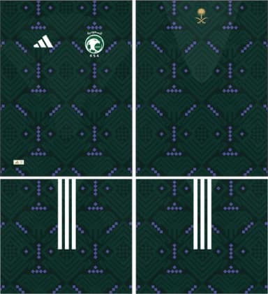 Arte Vetor Camisa Arabia Saudita Home Kit 2026