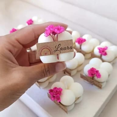 Mini Vela Bubble Aromática - Caixinha Offset Branca