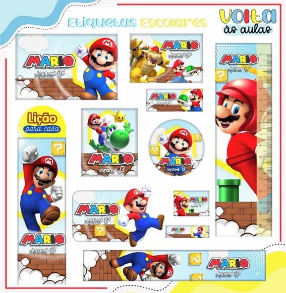 60 Etiquetas Escolares