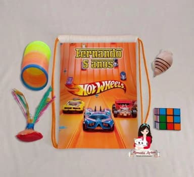 Mochila Brinquedos Retrô Tema Hot Wheels