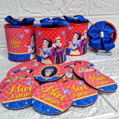 Jogo da Memória em mdf na Tubo Lata - Branca de Neve