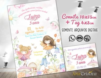 Convite Digital C/tag Jardim das Fadas 12