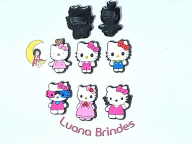 Ponteira P/lápis Hello Kitty Emborrachado 6 Unidades