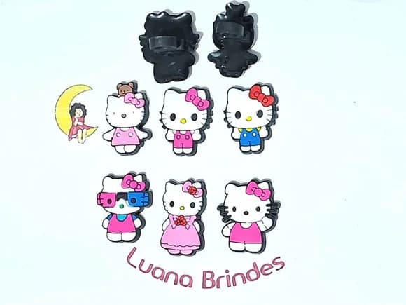 Ponteira P/lápis Hello Kitty Emborrachado 6 Unidades