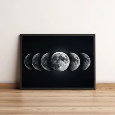 Quadro com Ciclo Completo da Lua 09