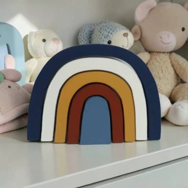 Arco iris de mdf decorativo/ Enfeite de festa, decoração pra quarto de bebe.