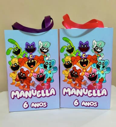 Sacolinhas Personalizada Smilinf Critters Lembrancinhas Para Aniversário
