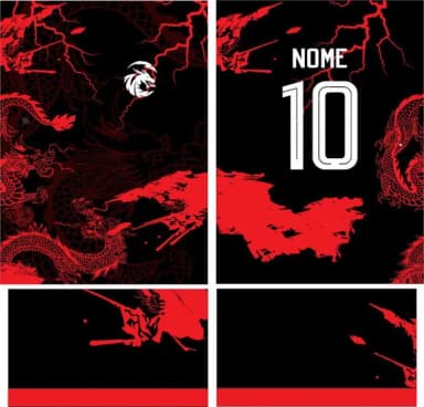 Arte Vetor Camisa Interlasse Dragão Mod-217