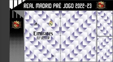 Vetores Camisa Real Madrid Pré Jogo 2022-23