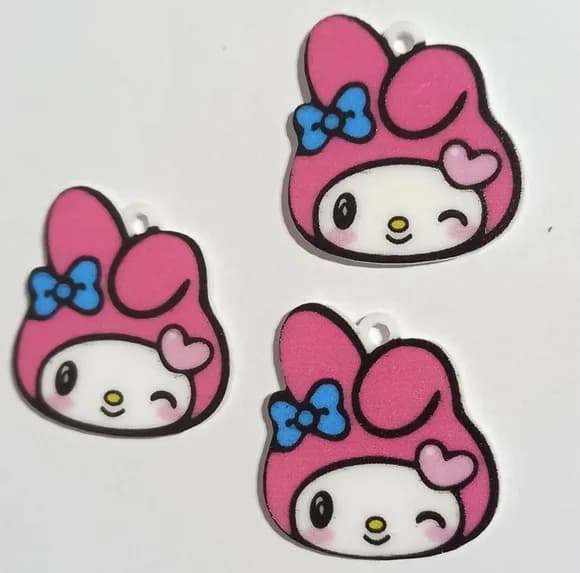 Pingente Melody em Acrílico U.v - 6 Unidades