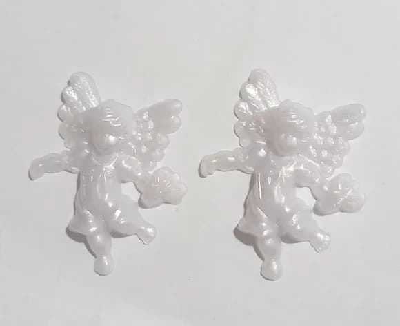 Anjinho de Acrílico Injetado Branco - 6 Unidades