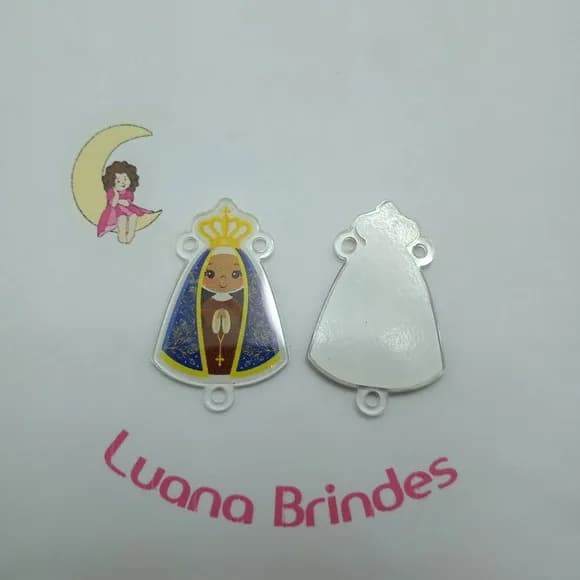 Entremeio Nossa Senhora Aparecida de Acrilico Pct 4 Unidades