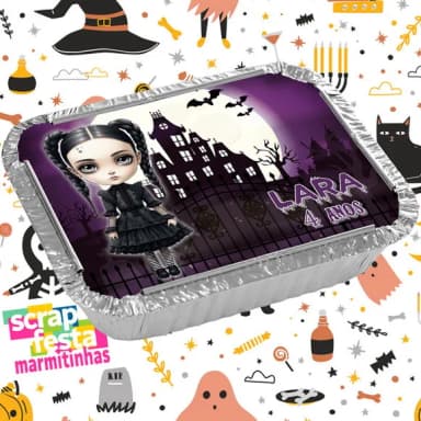 Marmitinha Personalizada Festa Wednesday Wandinha