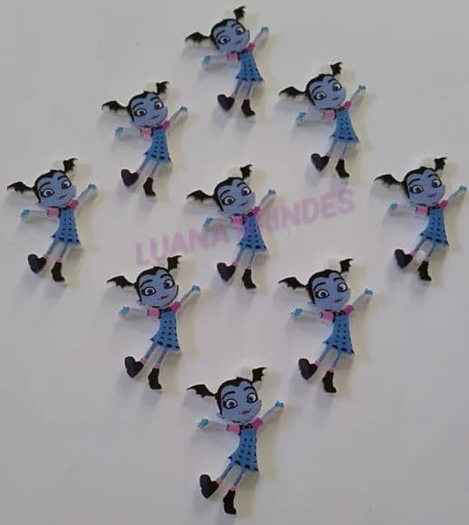 Pingente da Vampirinha de Acrílico 25mm. - Pct C/6 Unidades