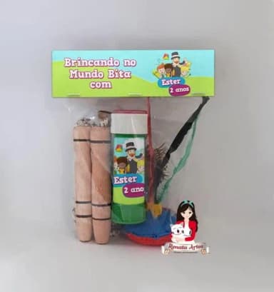 Kit Lembrancinha com Bolha de Sabão Mundo Bita