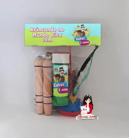 Kit Lembrancinha com Bolha de Sabão Mundo Bita