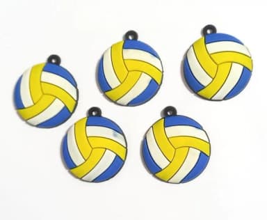 Pingente Bola de Vôlei Emborrachados -6 Peças