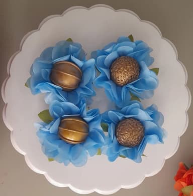 forminhas coração apaixonado  azul bebe