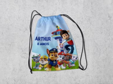 Mochilinha Personalizada para lembrancinhas Patrulha Canina