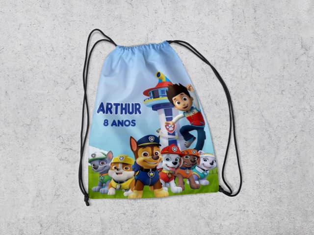 Mochilinha Personalizada para lembrancinhas Patrulha Canina