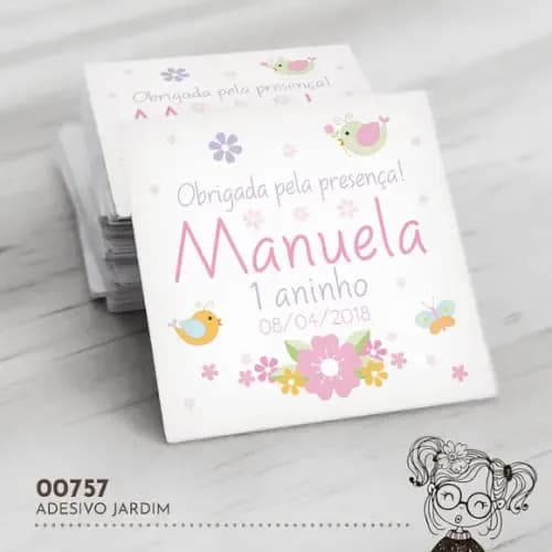 Adesivo Quadrado Jardim - 00757