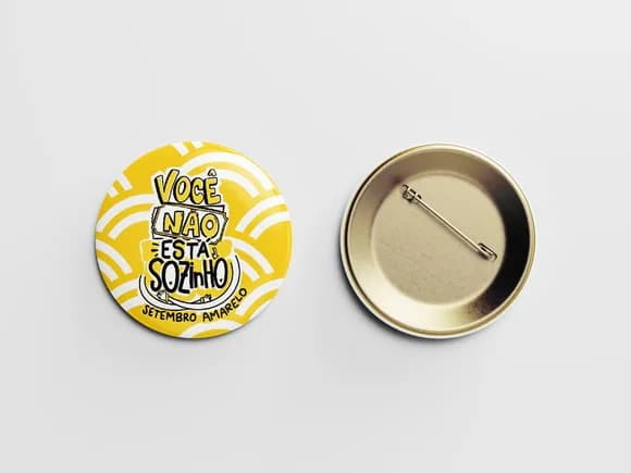 Botton Alfinete 38mm - Setembro Amarelo