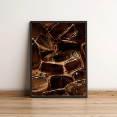 Quadro Decorativo com Cubos de Gelo em Refrigerante 2060