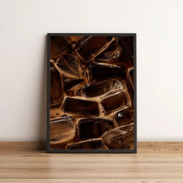 Quadro Decorativo com Cubos de Gelo em Refrigerante 2060