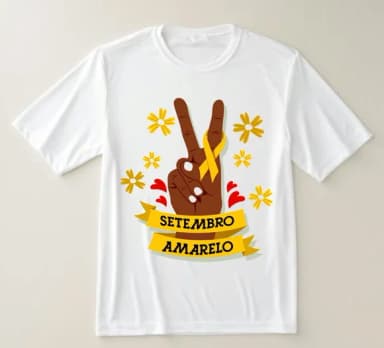 Camiseta Setembro Amarelo Paz, Amor e Conscientização