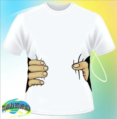 CAMISETA DIVERTIDA MÃO ESMAGADORA