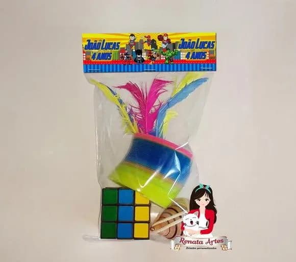 Kit Brinquedos Retrô Personalizado Tema Herois Baby