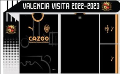 Vetor Da Camisa Do Valência 2022/2023