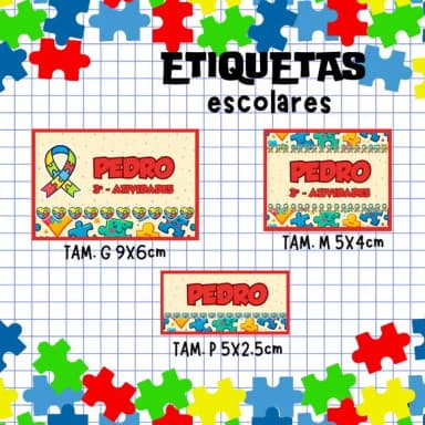 60 Etiquetas Escolares