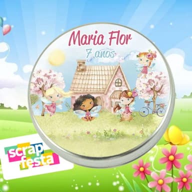 Latinha Personalizada Jardim Das Fadas Aquarela
