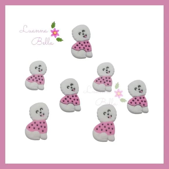 Aplique Emborrachado Modelo Cachorrinha - pcts c/7unds