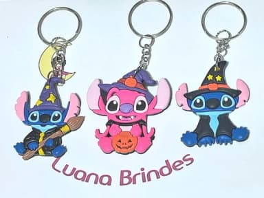 Chaveiro Stitch Halloween Pacote com 6 Unidades