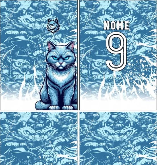 Arte Vetor Camisa Interclasse Gato Mod-475