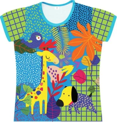 Camiseta Infantil Feminina Girafa