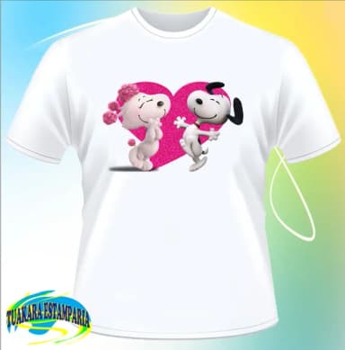 Camiseta Snoopy e Fifi