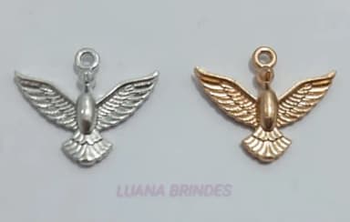 Pingente Divino Espírito Santo Dourado e Prata Pct 10 Unid