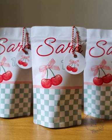 Saquinho Zip Lock 10x17 Lembrancinha Cerejinha