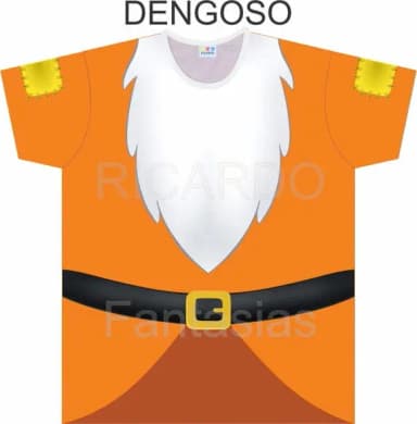 Camiseta Infantil Fantasia Anõeszinhos com Barba Branca e Cinto