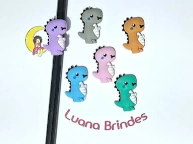 Lápis C/ponteira Dinossauro Emborrachado Pacote C/6 Unidades