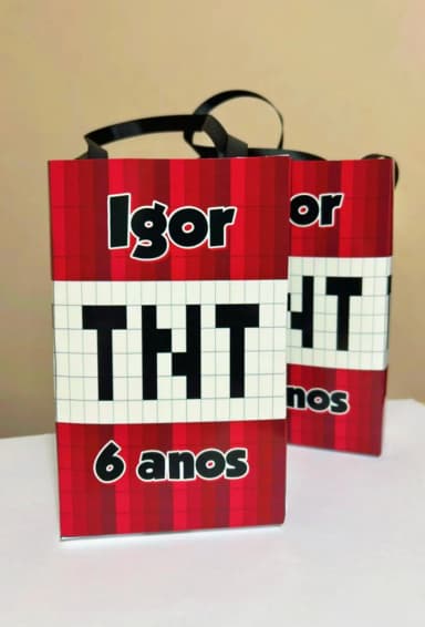 Sacolinhas Personalizada TNT Lembrancinhas Para Aniversário