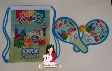 Mochila Ping Pong Personalizada Tema Numberblocks