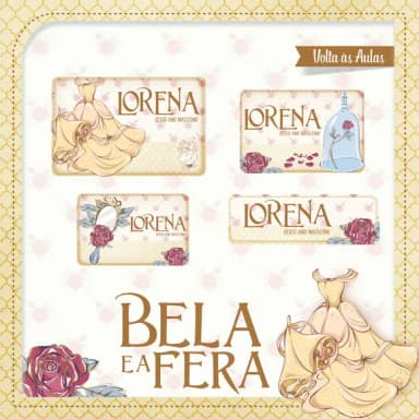 60 Etiquetas Bela e a Fera